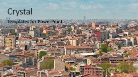  Presentation with istanbul - Theme having multiple properties - roofs of istanbul turkey background and a  colored foreground