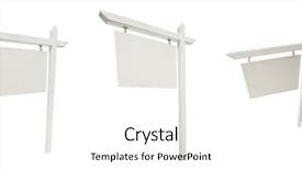  Presentation with blank signs - Amazing slide set having multiple properties - set of 3 different angled backdrop and a  colored foreground