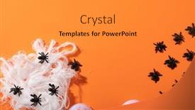  Presentation with spider web - Slide deck featuring multiple-spider-toys-forming background and a gray colored foreground