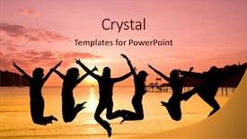  Presentation with celebration - Theme consisting of multiple sport - evening celebration excited background and a  colored foreground