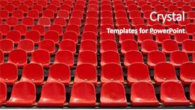  Presentation with stadium - Amazing presentation design having multiple sport - red stadium seats backdrop and a crimson colored foreground