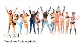  Presentation with floral border over white - Slide deck enhanced with multiple sport - together we celebrate isolated background and a  colored foreground