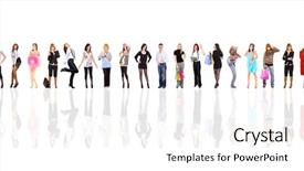  Presentation with team building on white - Cool new PPT theme with multiple teams - team over white backdrop and a white colored foreground