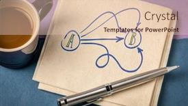  Presentation with doodle - Theme featuring multiple-ways-for-going background and a lemonade colored foreground