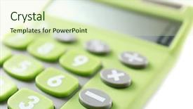  Presentation with calculator - Cool new presentation design with multiply - calculator closeup backdrop and a soft green colored foreground