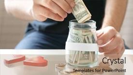  Presentation with man heart attact hand hold - Amazing slide deck having tax changes - man hand putting money backdrop and a coral colored foreground