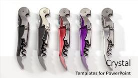  Presentation with military - PPT theme having multipurpose military knifes opened isolated background and a light gray colored foreground