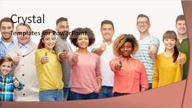  Presentation with diversity women - Cool new presentation theme with multiracial - people diversity and international concept backdrop and a lemonade colored foreground