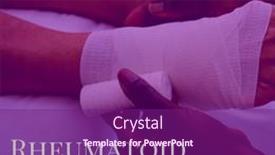  Presentation with autoimmune disease - PPT layouts consisting of multiracial-doctor-wrapping-bandage background and a violet colored foreground