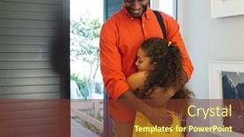  Presentation with long hair - Theme enhanced with multiracial-girl-with-curly-long background and a  colored foreground