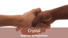  Presentation with handshake - Presentation having multiracial handshake from an african background and a red colored foreground