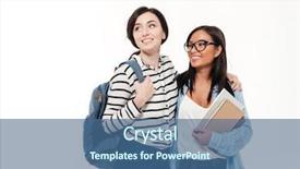  Presentation with female - Amazing PPT theme having multiracial women - couple of two happy multiethnic backdrop and a ocean colored foreground