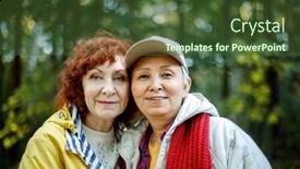  Presentation with friendship day - Presentation theme having multiracial-women-having-fun-during background and a tawny brown colored foreground