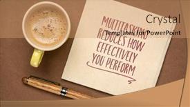  Presentation with personal development - Presentation design consisting of multitasking-reduces-how-effectively background and a coral colored foreground