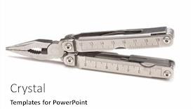  Presentation with white - Presentation theme enhanced with multitool-isolated-on-white background and a white colored foreground