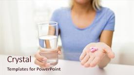  Presentation with home health care - Colorful PPT theme enhanced with multivitamin - healthy eating medicine health care backdrop and a lemonade colored foreground