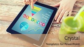  Presentation with healthy people - PPT theme with multivitamin - healthy eating technology diet background and a coral colored foreground