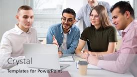  Presentation with ethnic group - Presentation consisting of multy-ethnic-group-of-creative background and a light gray colored foreground