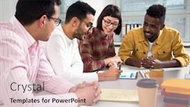  Presentation with ethnic group - Slides consisting of multy-ethnic-group-of-creative background and a lemonade colored foreground