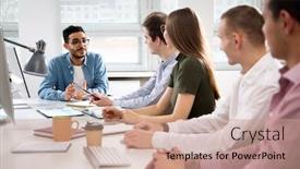  Presentation with ethnic group - Amazing slides having multy-ethnic-group-of-creative backdrop and a coral colored foreground