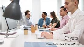  Presentation with ethnic group - Presentation theme enhanced with multy-ethnic-group-of-students background and a lemonade colored foreground