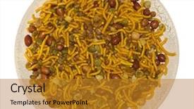  Presentation with snack - Amazing presentation theme having mumbai - bombay mix indian snack backdrop and a  colored foreground