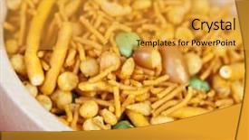  Presentation with wooden - Presentation design having mumbai - fresh chanachur or bombay mix background and a gold colored foreground