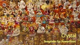  Presentation with hindu - Colorful presentation theme enhanced with mumbai - lots of various hindu souvenirs backdrop and a  colored foreground