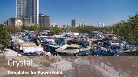  Presentation with dhobi ghat - Presentation theme with mumbai-12-december-2012-people background and a gray colored foreground