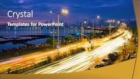  Presentation with marine - Slide deck consisting of mumbai-famous-iconic-tourist-attraction background and a ocean colored foreground