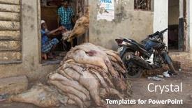  Presentation with slum india - Slide set with mumbai-india-12-january-2015 background and a gray colored foreground