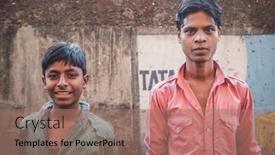  Presentation with slum india - Cool new presentation theme with mumbai-india-12-january-2015 backdrop and a coral colored foreground