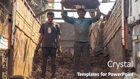  Presentation with slum india - Audience pleasing theme consisting of mumbai-india-12-january-2015 backdrop and a tawny brown colored foreground