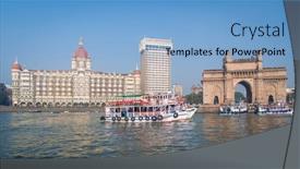  Presentation with five star - Cool new slide set with mumbai-india-17-january-2015 backdrop and a  colored foreground