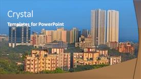  Presentation with city india - Presentation consisting of mumbai-india-december-4-mulund background and a teal colored foreground
