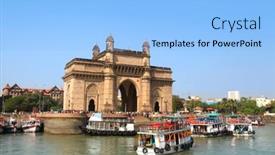  Presentation with december - Amazing PPT theme having mumbai-india-december-6-gateway backdrop and a  colored foreground