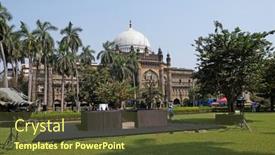  Presentation with museum - Audience pleasing presentation design consisting of mumbai-india-february-14-2020 backdrop and a tawny brown colored foreground