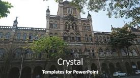  Presentation with mahatma gandhi - Beautiful slide set featuring mumbai-india-february-14-2020 backdrop and a dark gray colored foreground