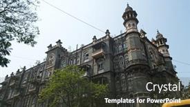  Presentation with colonial - PPT theme having mumbai-india-february-14-2020 background and a tawny brown colored foreground