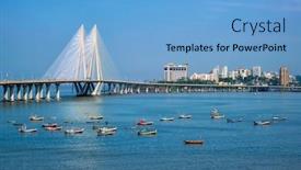  Presentation with sea fishing - Beautiful PPT theme featuring mumbai-skyline-bandra-worli-sea backdrop and a light blue colored foreground
