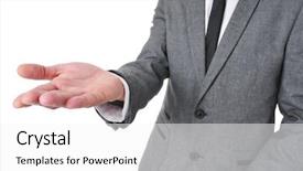  Presentation with man in suit and tie - PPT theme featuring mumps - man wearing a suit background and a white colored foreground