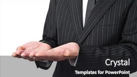  Presentation with holding hands - PPT theme enhanced with mumps - man wearing a suit background and a black colored foreground