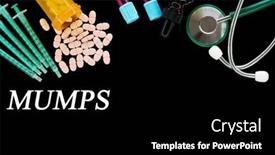  Presentation with medical pills - Slide set featuring mumps-text-on-medical-background background and a black colored foreground
