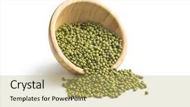  Presentation with bowl - Beautiful theme featuring mung beans in bowl backdrop and a yellow colored foreground