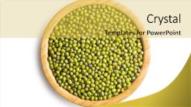  Presentation with beans - Audience pleasing PPT layouts consisting of mung beans in bowl backdrop and a yellow colored foreground