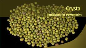  Presentation with black gram - Audience pleasing presentation theme consisting of mung beans isolated on black backdrop and a tawny brown colored foreground