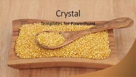  Presentation with dried food - Presentation featuring mung dahl dried food ingredient background and a coral colored foreground