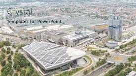  Presentation with communication tower - Slide set with munich-germany-aug-1-2015 background and a lemonade colored foreground