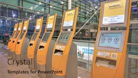  Presentation with airport terminal - Cool new slide deck with munich-germany-circa-january-2020 backdrop and a coral colored foreground