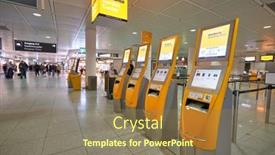  Presentation with airport terminal - Presentation design with munich-germany-circa-january-2020 background and a coral colored foreground